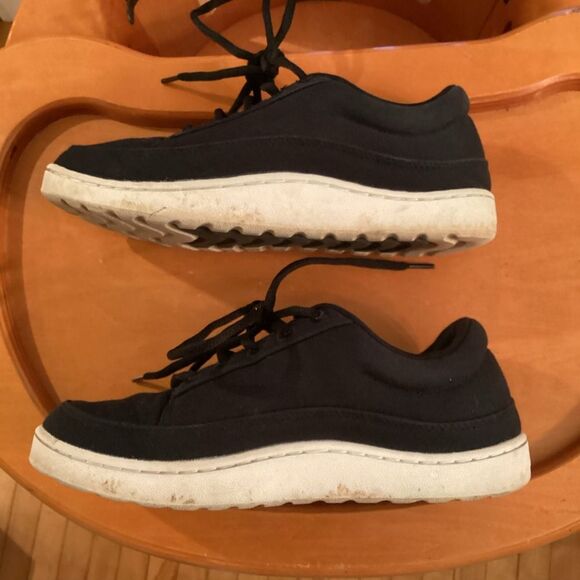 ALLBIRDS WOMENS SIZE 8 NATURAL BLACK CANVAS PACERS SNEAKERS - Picture 8 of 11